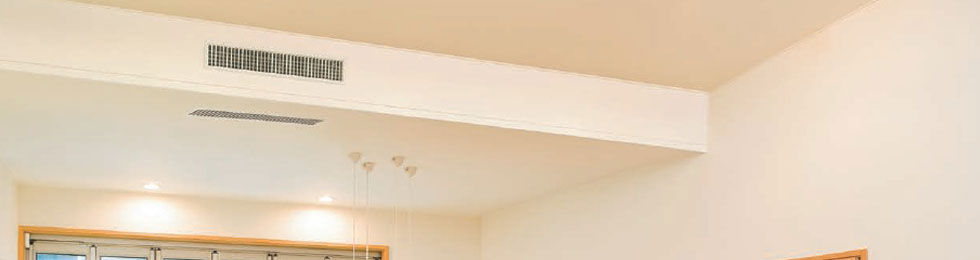 Archived interior showing a ducted air-conditioning installation
